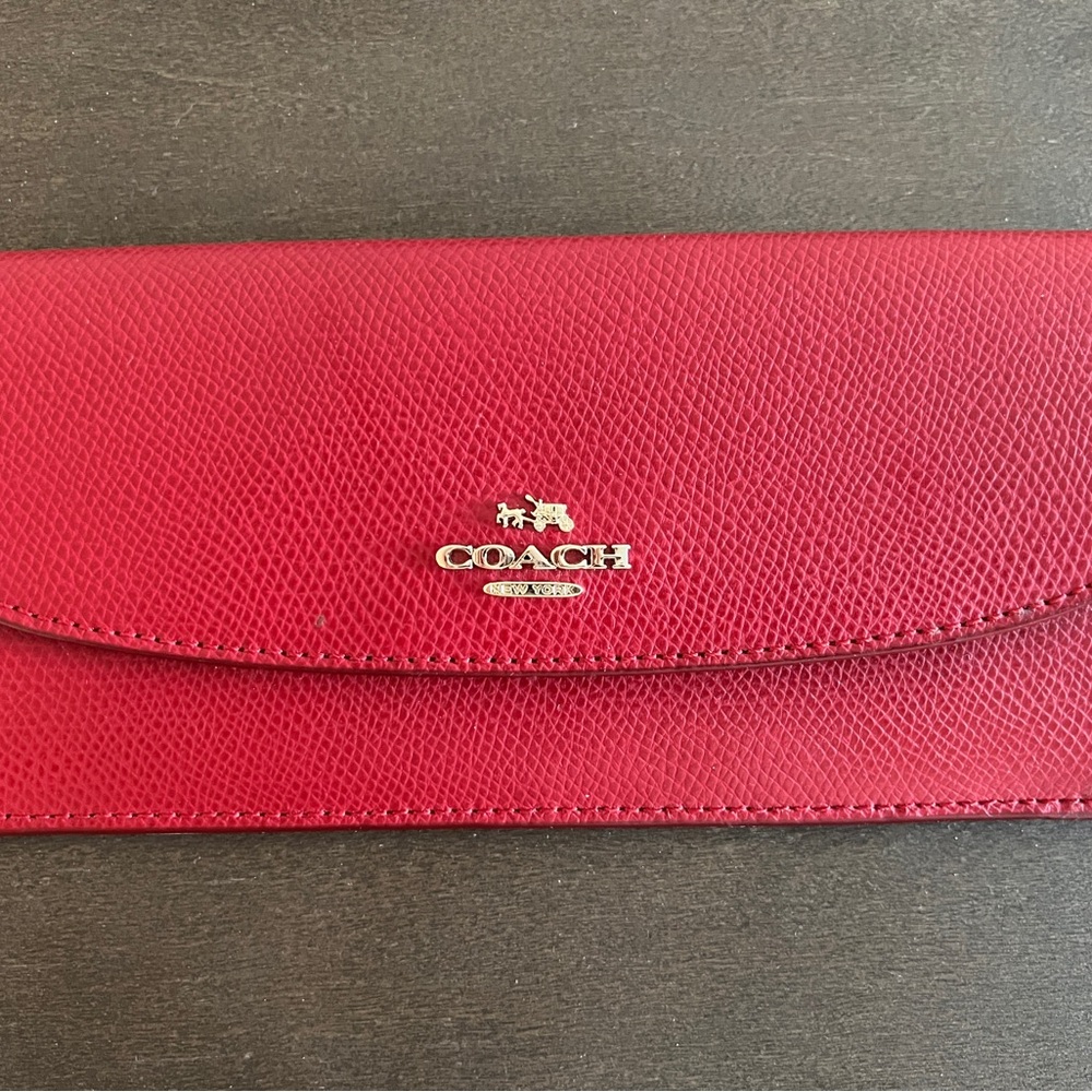 Vintage Coach Red Leather Wallet